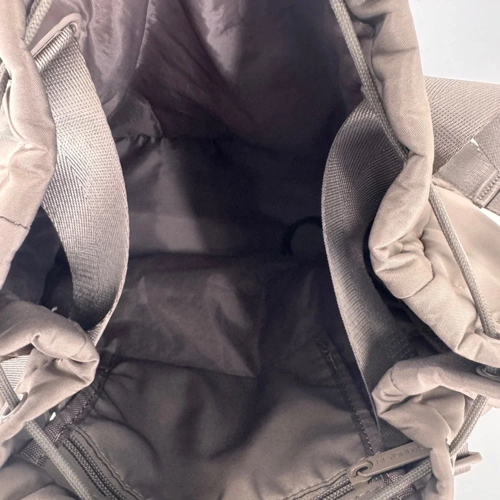Beyond‎ Yoga Womens Convertible Backpack Tote Bag Taupe Brown Nylon Gym Travel